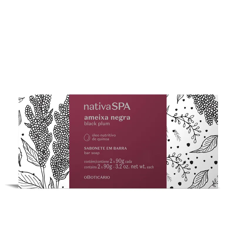 nativaSPA black plum Soap Bar, 2 bars x 90g