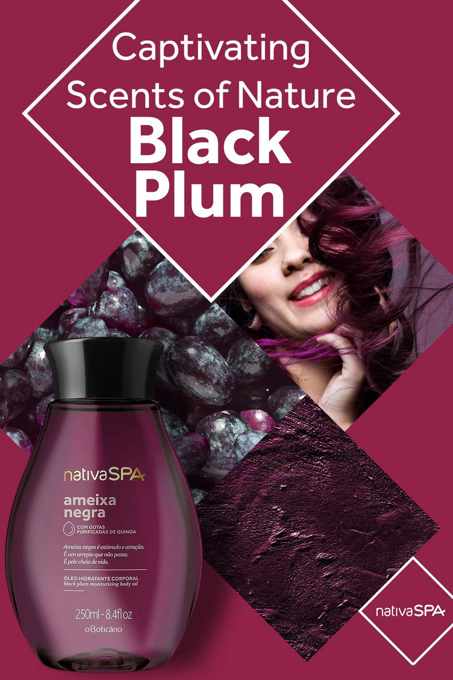 nativaSPA Black Plum Body Oil 200ml