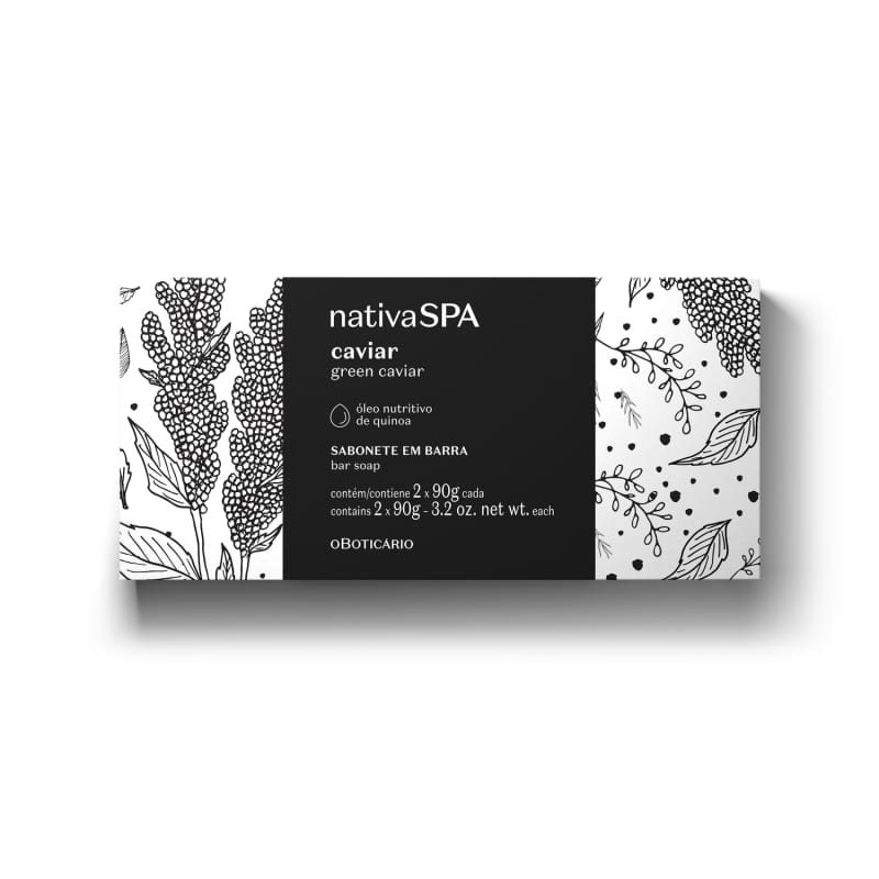 nativaSPA Caviar Soap Bar, 2 bars x 90g